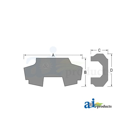 A & I Products Floor Mat, 2 pc 29" x9" x6" A-CFM425